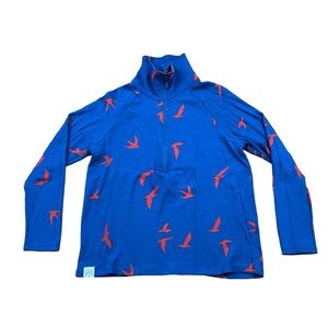 Oiselle Wazzie Wool Jacquard Merino Wool Quarter zip Women’s XL